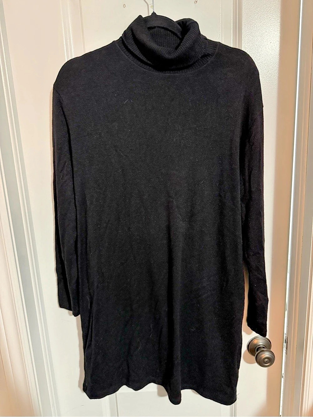 Zara Black Turtleneck Tunic Size Medium Like New